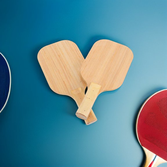 SWETRACE Wooden Ping Pong Paddle with Responsive Ball Bounce and Secure Hold Handle for Adaptive Sports Training