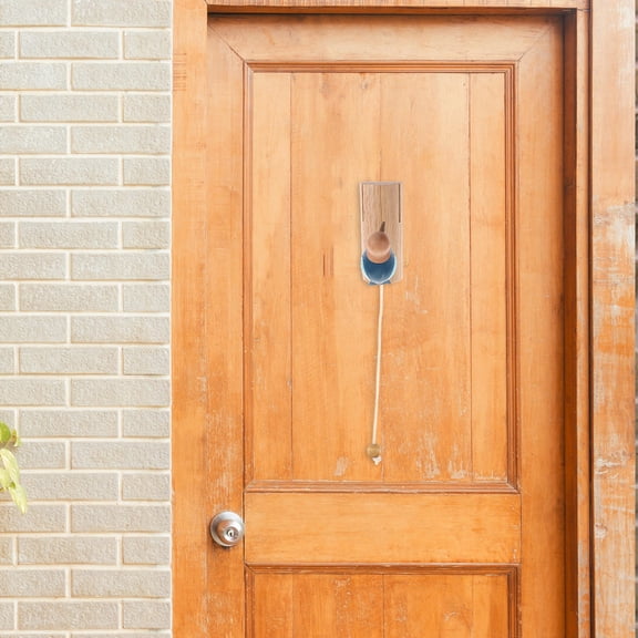 SWETRACE Woodpecker Doorbell with Pull Rope Handmade Wooden Bird Shape Chime for Home
