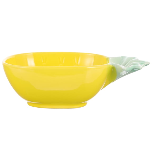 SWETRACE Yellow Pineapple Ceramic Bowl for Rice and Salad Serving At Home Or Restaurant