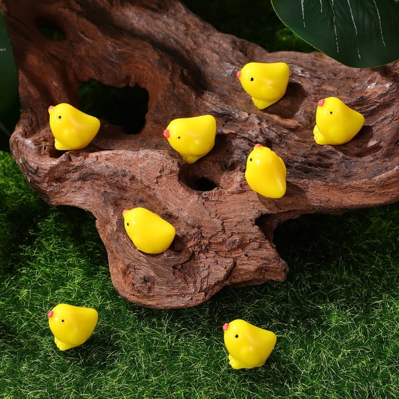 SWETRACE Yellow Resin Chick Figurines for Decoration Tiny Animals to Hide 200Pcs