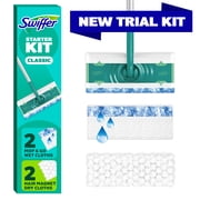 Swiffer Starter Classic Kit 1 Device, 2 Hair Magnet Dry Cloths, 2 Mop & Go Wet Cloths