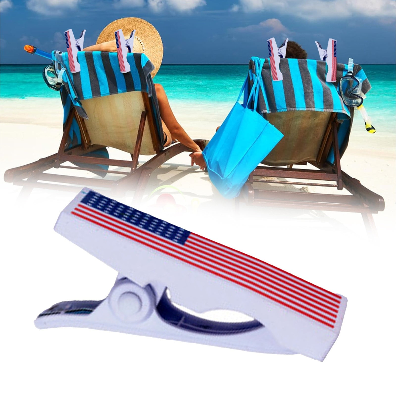 SWFSZGL Home Products Beach Towel Clips 1pc Beach Towel Sunbed Towel