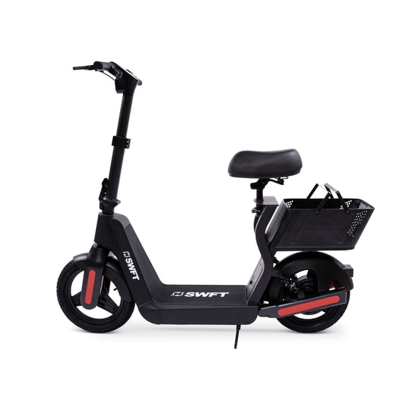 SWFT SD Super Comfort Electric Scooter - Foldable/15 MI Max Range/18MPH Top Speed/Back Lit LED Display