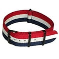 thumbnail image 1 of SWIGEN USA Red / White / Blue PATRIOT Military Army Mens Nylon Canvas Fabric Wrist Watch Band Strap 22mm, 1 of 1