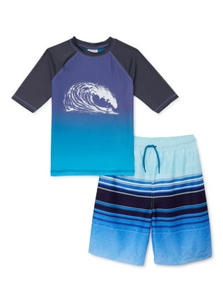 UKAP Mens Swim Shirt Board Shorts Swimsuit Quick-Dry Sun Protection Rash  Guard Short Sleeve Swim Tops Swim Trunks Pants Board Shorts Boardshorts  Boys