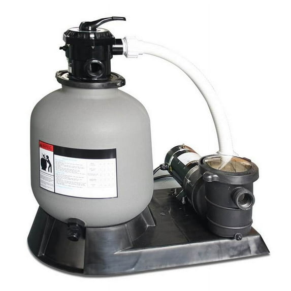 SWIMLINE HYDROTOOLS 16 Inch Pool Sand Filter Pump For Above Ground & Inground Pool | Complete System 3/4 HP (0.55 THP) Horsepower 3720 GPH Pumps | For Pools Up To 15600 Gallons | 7 Way Valve | 71610