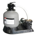 SWIMLINE HYDROTOOLS 16 Inch Pool Sand Filter Pump For Above Ground & Inground Pool | Complete System 3/4 HP (0.55 THP) Horsepower 3720 GPH Pumps | For Pools Up To 15600 Gallons | 7 Way Valve | 71610