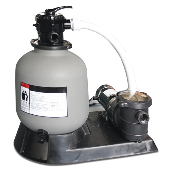 SWIMLINE HYDROTOOLS 22 Inch Pool Sand Filter Pump For Above Ground & Inground Pool | Complete System 1.5 HP (1.2 THP) Horsepower 4980 GPH Pumps | For Pools Up To 21000 Gallons | 7 Way Valve 72220
