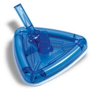 SWIMLINE HYDROTOOLS Manual Pool Vacuum Head Attachment For Inground & Above Ground Pools |Weighted Swimming Pool Vac Head Clear Triangle Shape W/ Bristles| Swivel Hose 1-1/4 or 1-1/2’’| Clean Debris