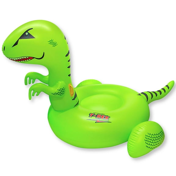 SWIMLINE ORIGINAL 90624 Giant Inflatable T-Rex Dinosaur Pool Float  Fun Ride-On Raft with Stable Legs & Wings  Lounge Floatie Great for Parties & Summer Days