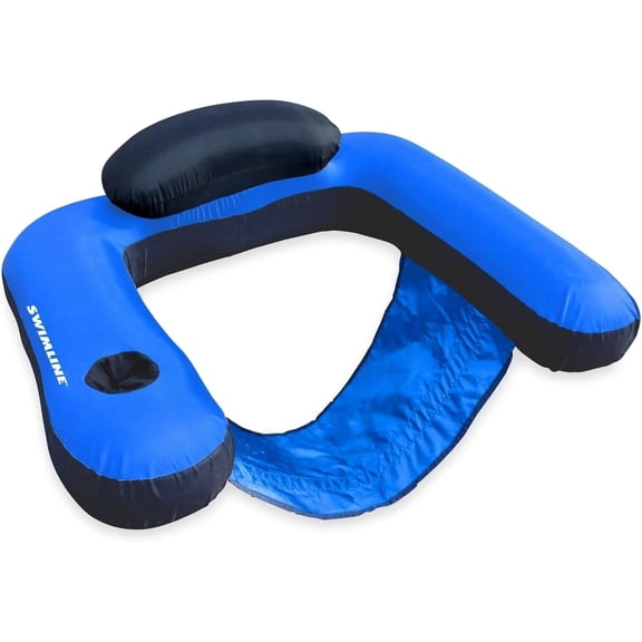 SWIMLINE ORIGINAL Fabric Covered U-Seat Inflatable Pool Lounger | with Comfortab