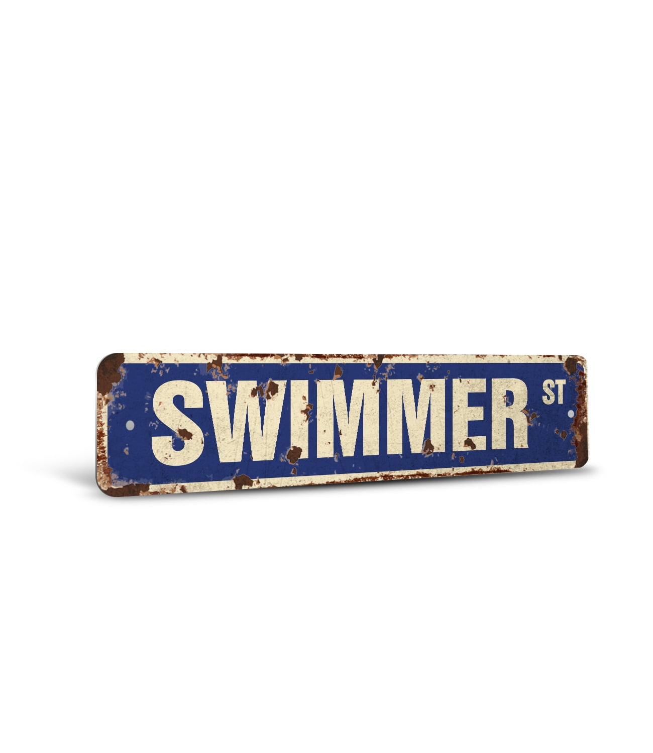 SWIMMER Vintage Style Rustic Street Sign – Swimming Lane Pool Team ...