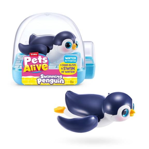 Pets Alive Swimming Penguin by ZURU - Robotic Interactive Bath Toy for Kids Ages 3+