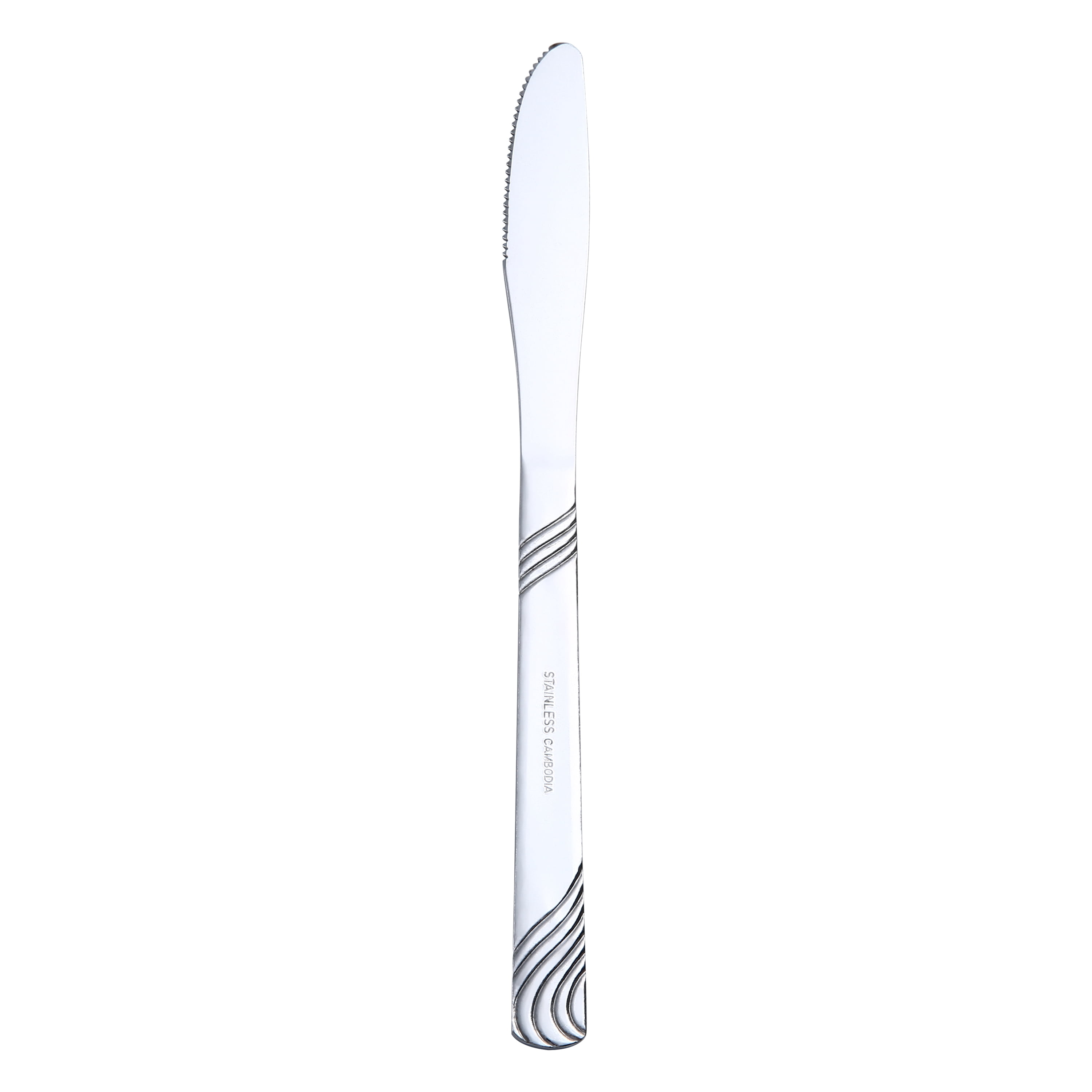 Mainstays, 4-Piece Swirl Stainless Steel Dinner Knife Set