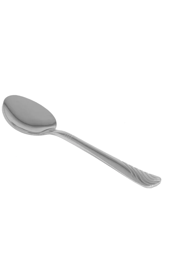Swirl Stainless Steel Adult Dinner Spoon, 4-Piece Set, Silver