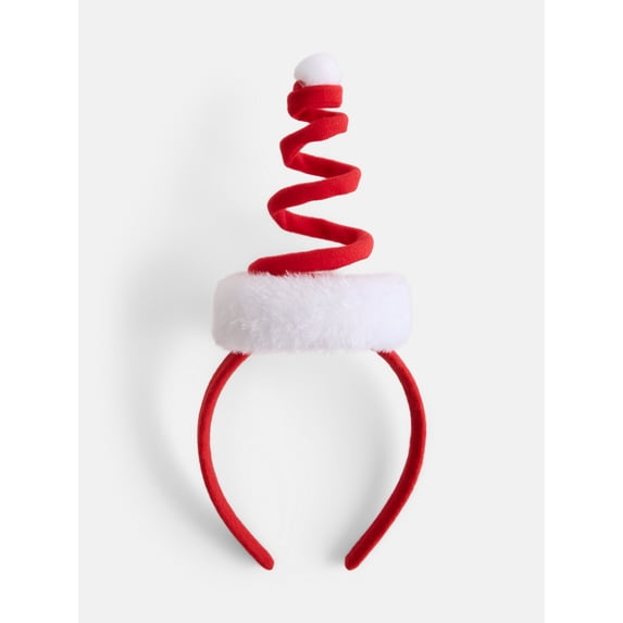 Holiday Time Women's Swirl Santa Hat Headband