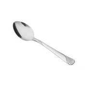 Mainstays Teaspoons Swirl Stainless Steel, Adult, 4 Piece Set, Silver