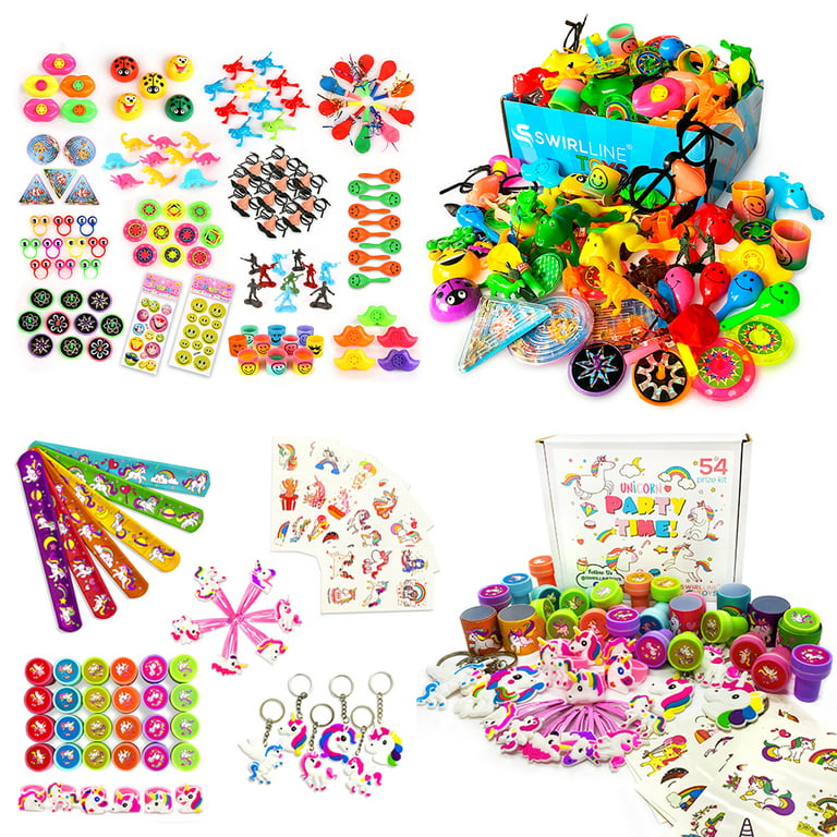 Swirlline Party Favors for Kids Pinata Filler Toys Unicorn Party Supplies 176 Pcs, Size: One Size