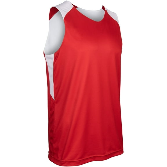 Champro BBJ41 Swish Reversible Men's and Youth Basketball Jersey - Scarlet White