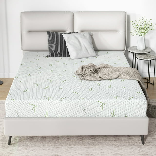SWISH WEAVERS 10'' Full Size Memory Foam Mattress with Bamboo Pattern