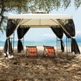 thumbnail image 1 of SWISH WEAVERS 10' x 10' Square Gazebo, Alloy Steel Frame with Mosquito Netting, Outdoor Canopy, 1 of 10