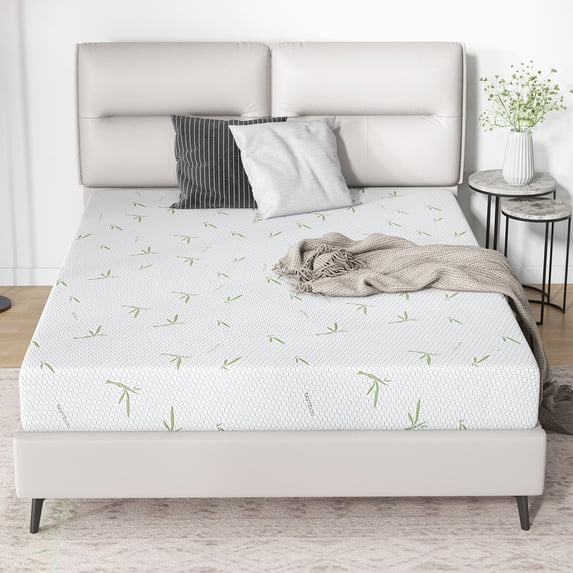 SWISH WEAVERS 8'' CK Size Memory Foam Mattress with Cover Breathable Bed Mattress in a Box, CertiPUR-US, Made in USA