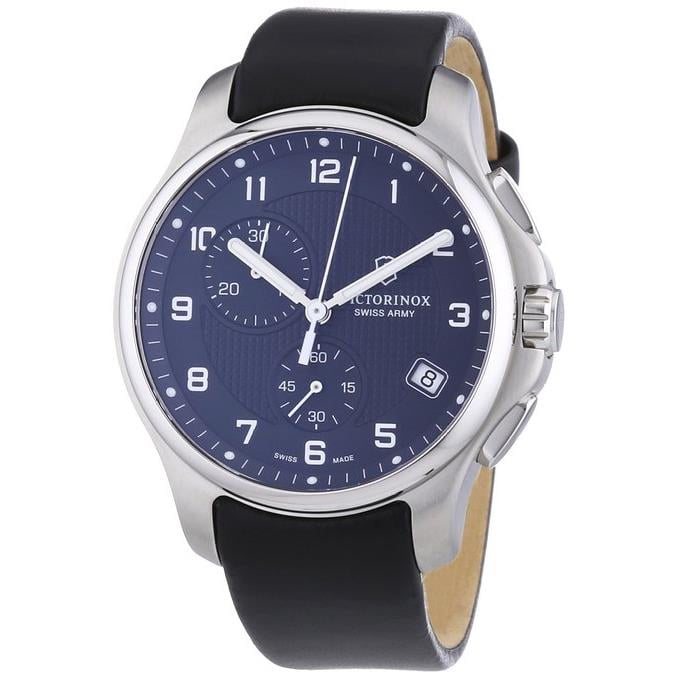SWISS ARMY Victorinox Officers Leather Chronograph Men 