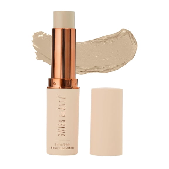 SWISS BEAUTY Satin Finish Panstick Foundation to Conceal & Cover, Buildable Coverage | Stick Foundation with Creamy Formula | For All Skin Types | Shade- Cream Vanilla, 7gm