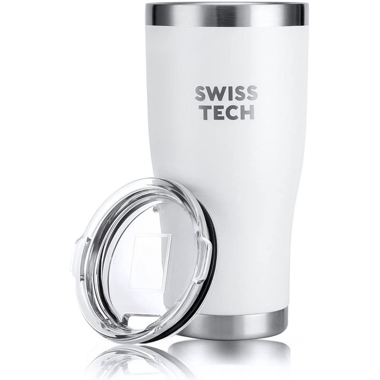 Swiss+Tech 20 oz Tumbler, Stainless Double Wall Vacuum Insulated Tumbler  with Lid and Wide Mouth, fo…See more Swiss+Tech 20 oz Tumbler, Stainless