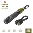 thumbnail image 1 of Swiss Tech Schlussel 400 Lumens Mini Rechargeable Keychain Flashlight, Black, 1 of 9