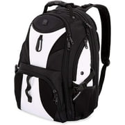 SWISSGEAR ScanSmart TSA 17 Laptop Backpack in Black & White, for Business, Travel, College, Everyday