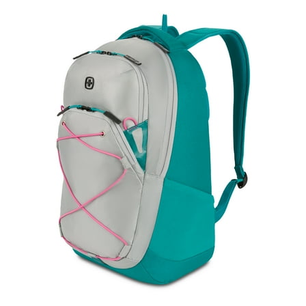 SWISSGEAR Bungee Pro 16” Laptop Backpack, for Men/Women, School/Office, Teal/Grey/Pink