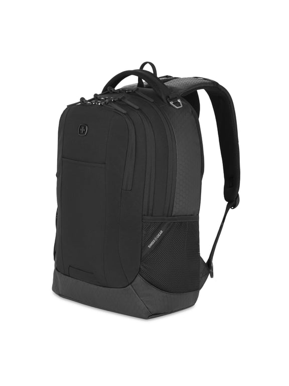 Cecil 5505 Laptop Backpack for Work, School, College, Office, Everyday, Black Hex, 18-Inch