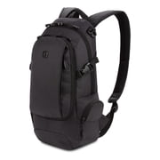 حقيبة ظهر SWISSGEAR City Pack ضيقة للاستخدام اليومي، جهاز لوحي رياضي محمول صغير الحجم، رمادي غامق