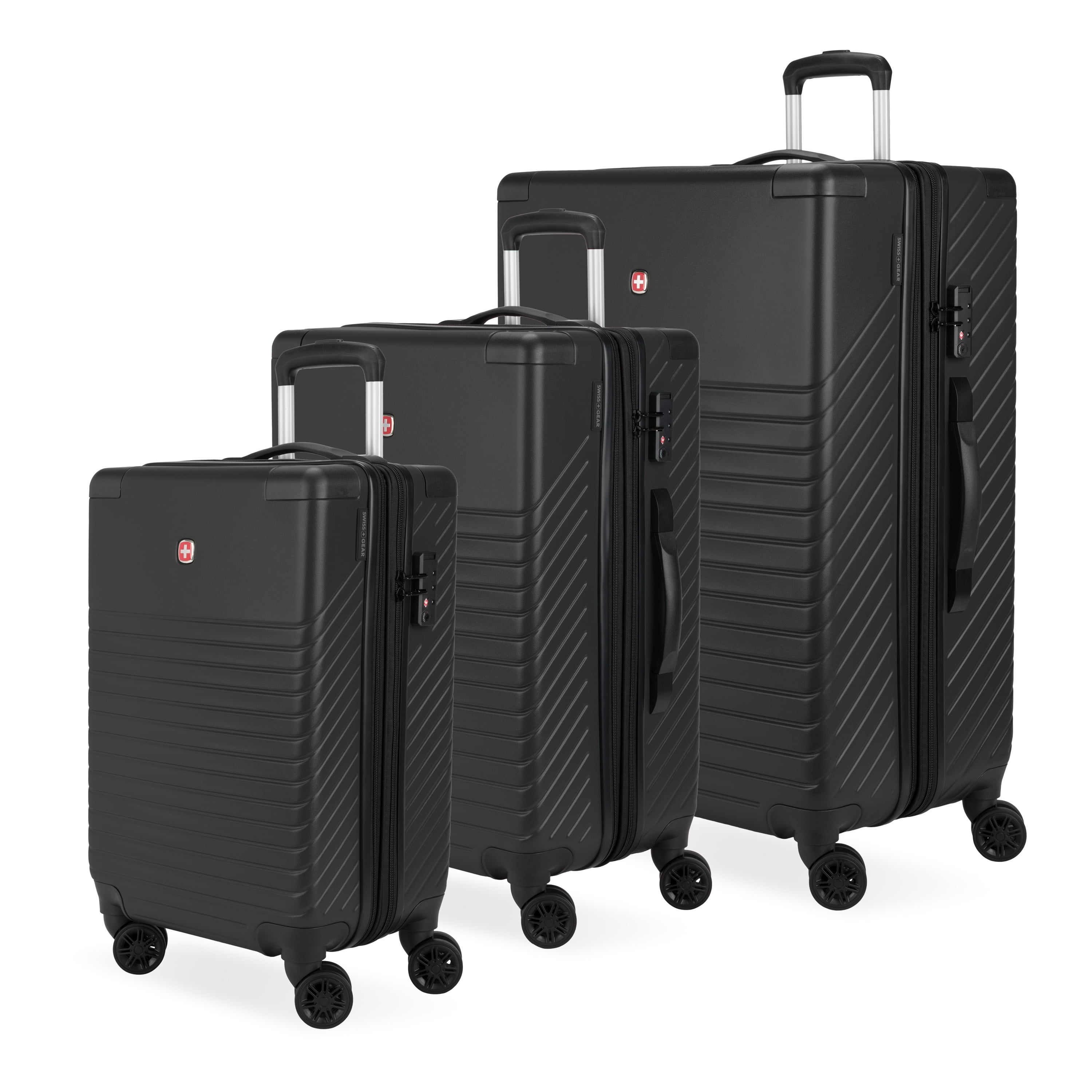 SWISSGEAR Edge Hardside 3-Piece Spinner, Black