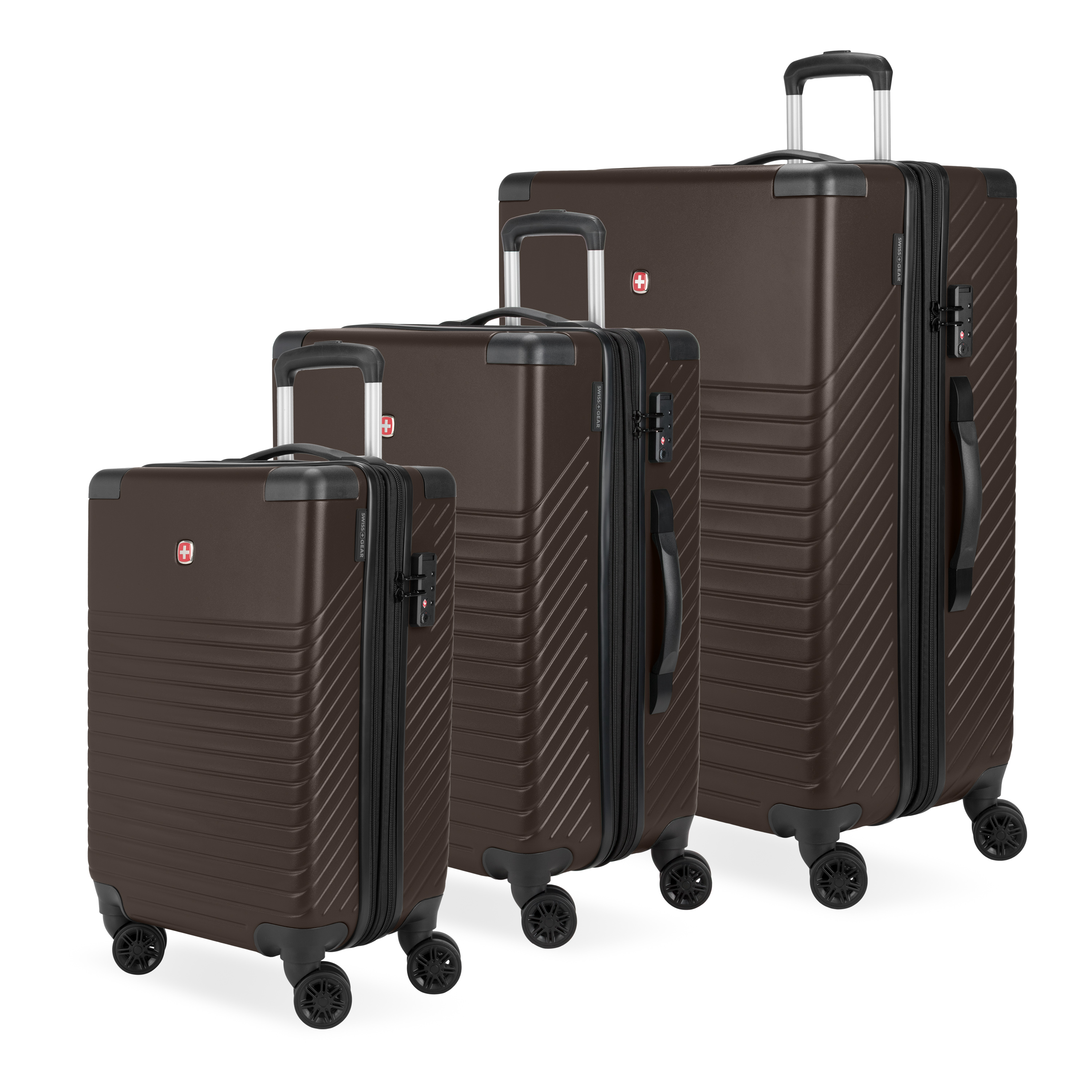 SWISSGEAR Edge Hardside 3-Piece Spinner, Mocha Brown - Walmart.com