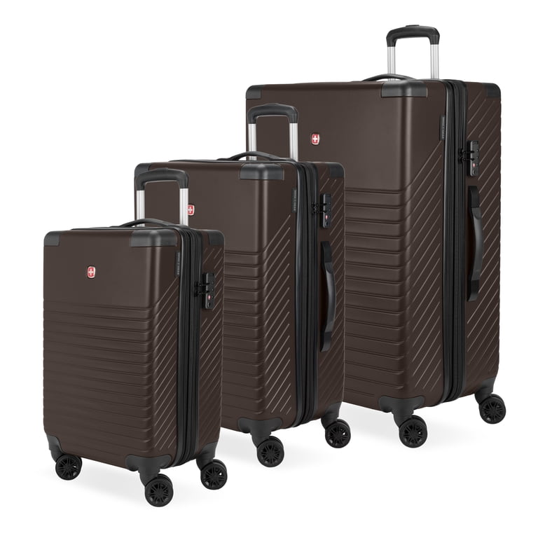 SWISSGEAR Edge Hardside 3-Piece Spinner, Mocha Brown - Walmart.com