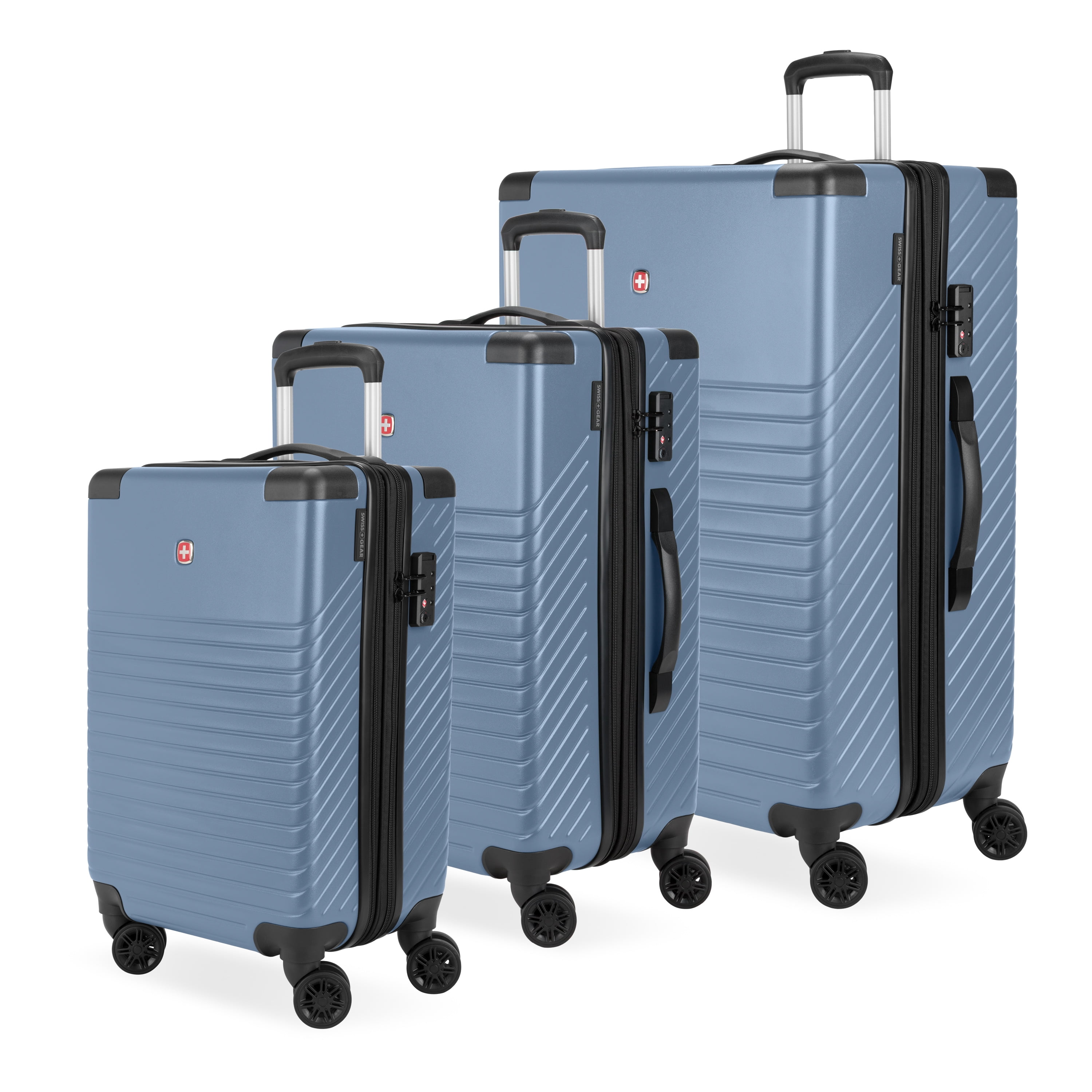 SWISSGEAR Edge Hardside 3-Piece Spinner, Slate Blue