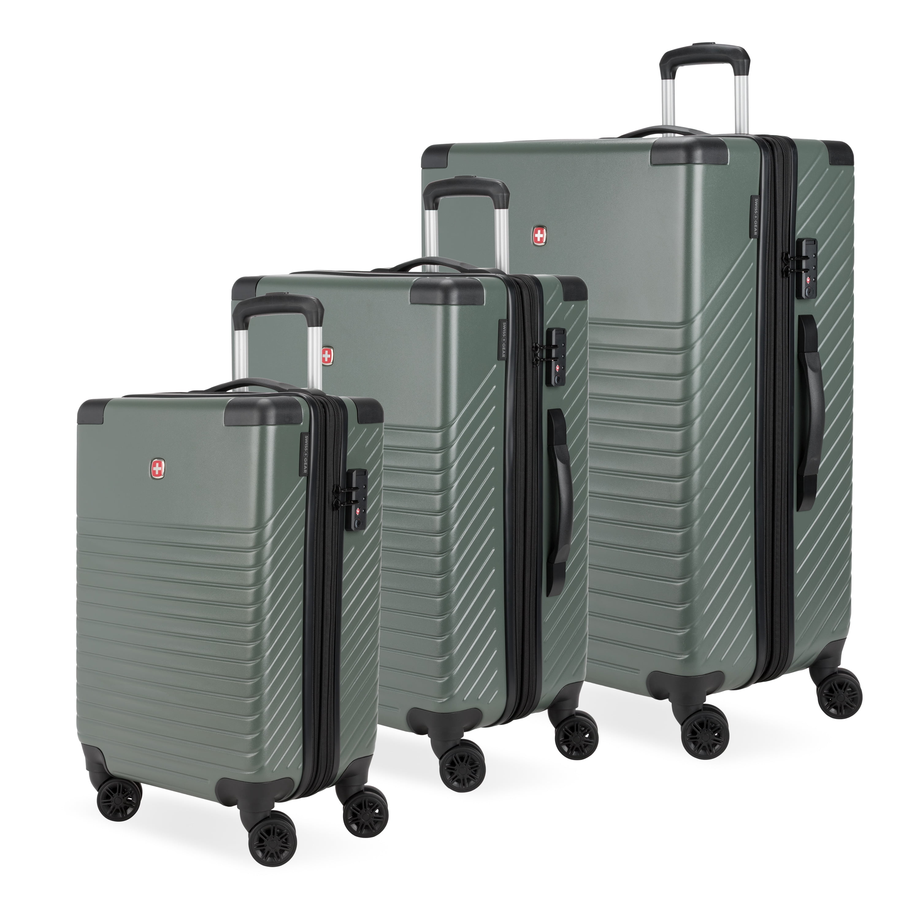 SWISSGEAR Edge Hardside 3-Piece Spinner, Thyme Green