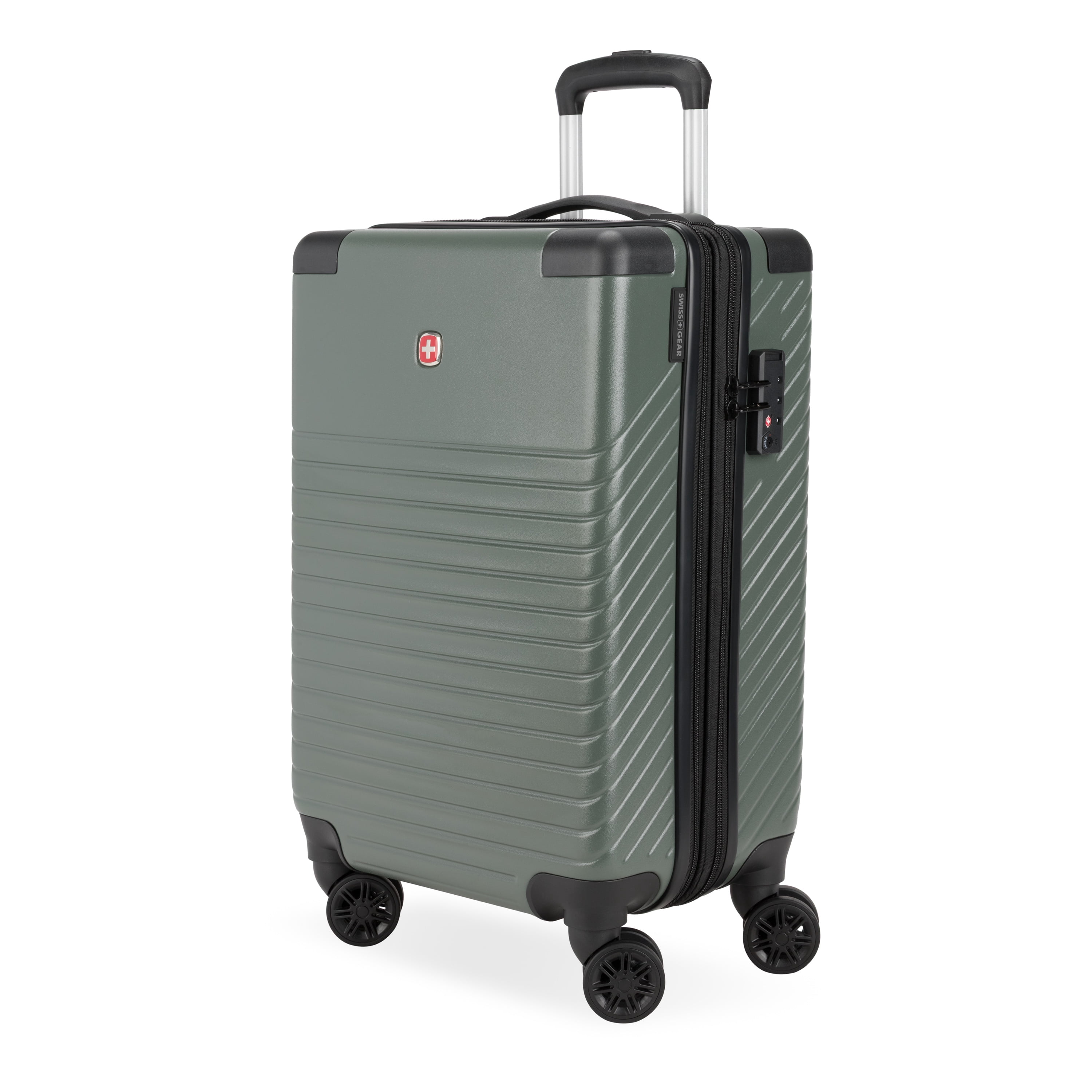SWISSGEAR Edge Hardside Carry-On Spinner, Thyme Green - Walmart.com