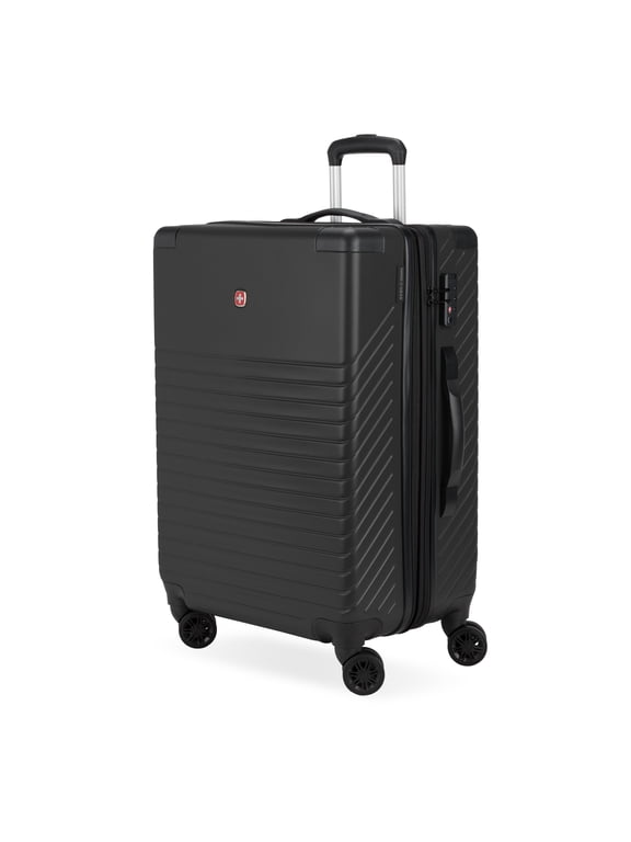 Edge Hardside Medium Checked Spinner, Black