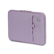 SWISSGEAR Micro Twill 13" Padded Laptop Sleeve w/ Zippered Front Pocket & Protective Lining, Lilac
