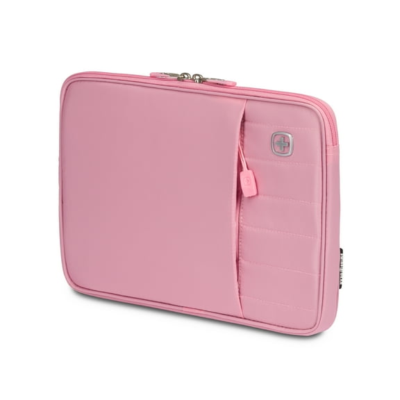 SWISSGEAR Micro Twill 13" Padded Laptop Sleeve w/ Zippered Front Pocket & Protective Lining, Rose
