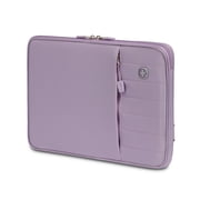 SWISSGEAR Micro Twill 16" Padded Laptop Sleeve w/ Zippered Front Pocket & Protective Lining, Lilac