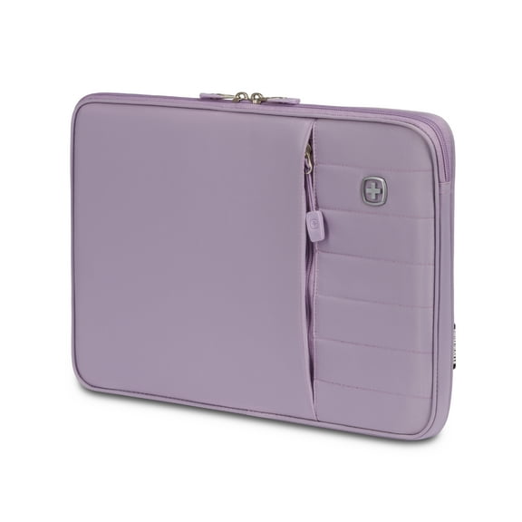 SWISSGEAR Micro Twill 16" Padded Laptop Sleeve w/ Zippered Front Pocket & Protective Lining, Lilac