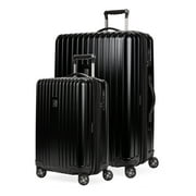 SWISSGEAR Ridge Hardside Expandable 2-Piece Luggage Set with Spinner Wheels, TSA Lock and USB, Black