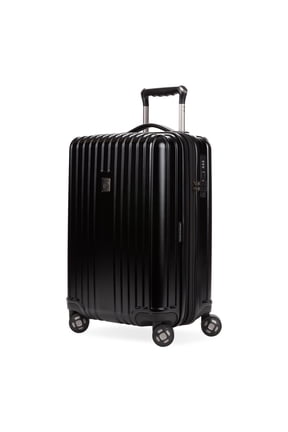 Ridge Hardside Expandable Carry-On Luggage with Spinner Wheels, TSA Lock and USB, Black