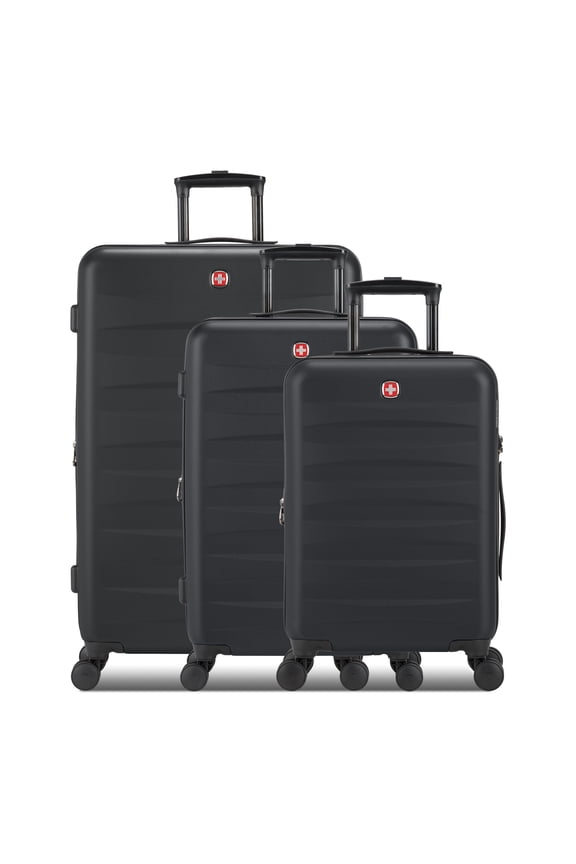 Stride Hardside 3-Piece Spinner Set, Black