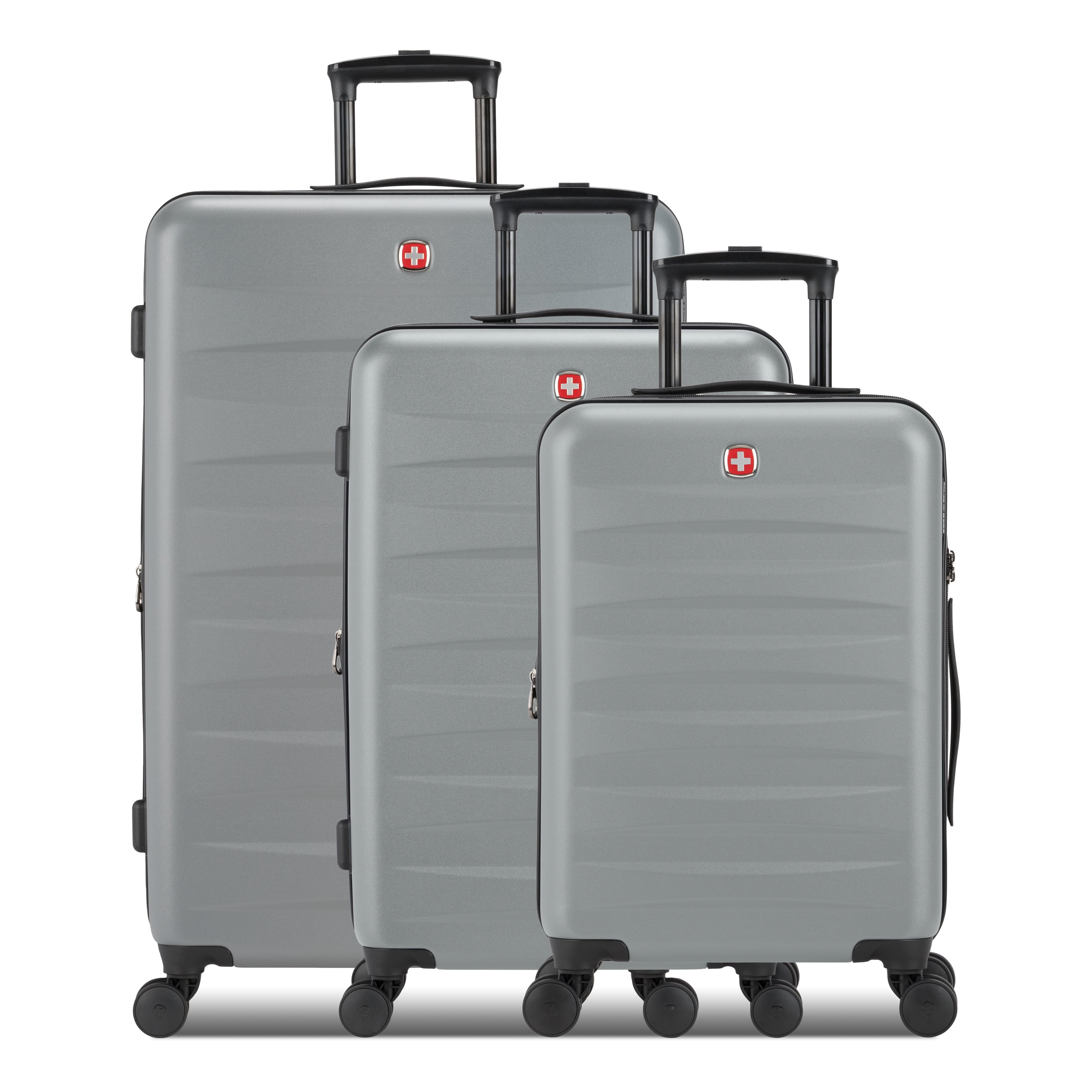 SWISSGEAR Stride Hardside 3-Piece Spinner Set, Charcoal Gray