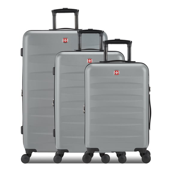 SWISSGEAR Stride Hardside 3-Piece Spinner Set, Charcoal Gray